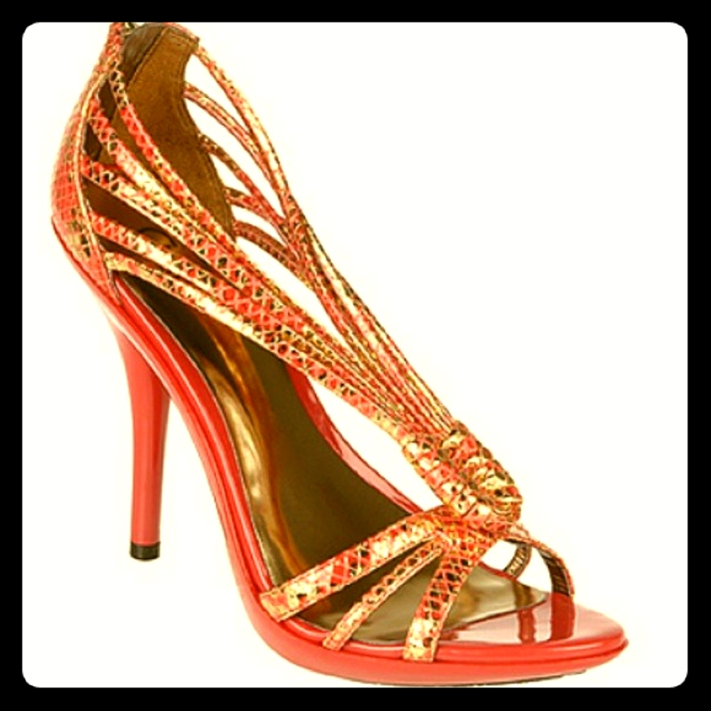 Carlos Santana Red and Gold "Glint" Shoe